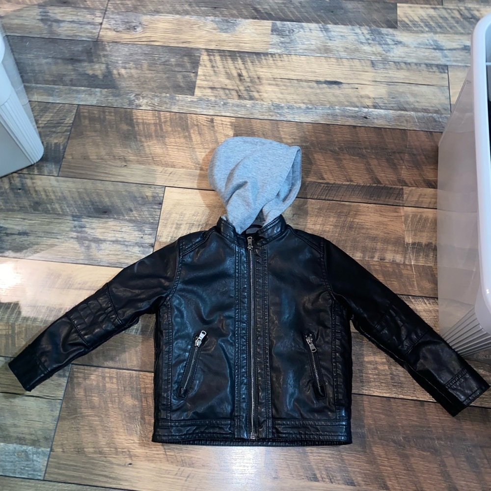 Faux Leather Coat